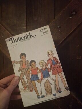 Butterick Kids' Skorts and Shorts Pattern in Red and Blue